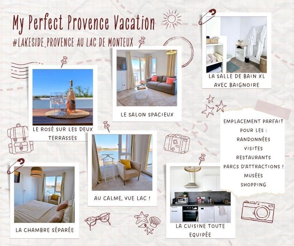 Lakeside Provence - Appartement 4 Etoiles Face Au Lac De Monteux Exteriér fotografie
